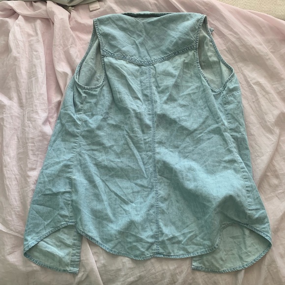 denim sleeveless top - Picture 5 of 9